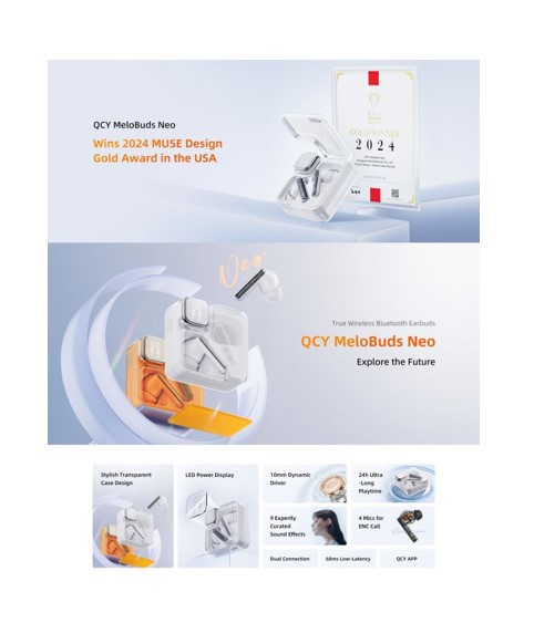 QCY T31 wireless headphones - WHITE