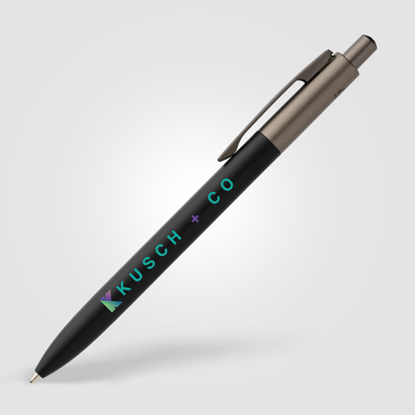 Koro Recycled Aluminium Gunmetal Trim Pen - Black / Laser