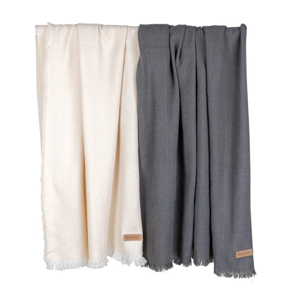 Ukiyo Aware™ Polylana® woven blanket 130x150cm - Grey