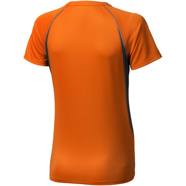 Damski T-shirt Quebec z krótkim rękawem z dzianiny Cool Fit odprowadzającej wilgoć - Pomarańczowy / Antracyt / M