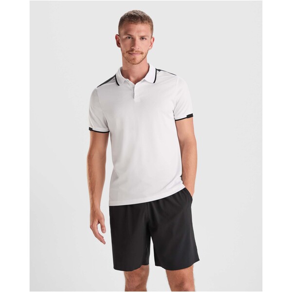 Polo sportiva a maniche corte da uomo da 150 g/m² Tamil - Rosso / Bianco / L