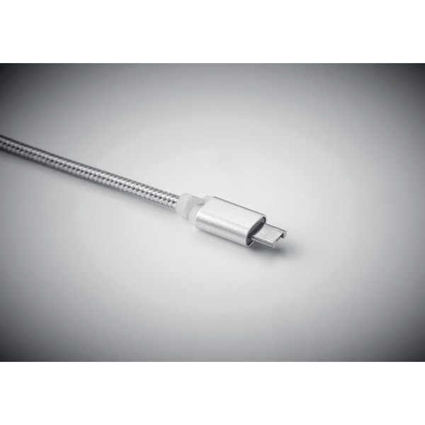 Rizo key ring cable USB-A,Type-C 2in1 - Silver