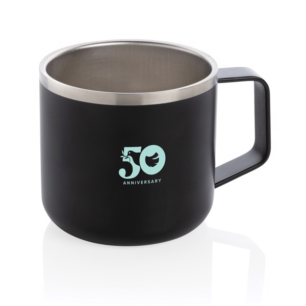 Xd Collection camp mug, 350ml, stainless steel - Black
