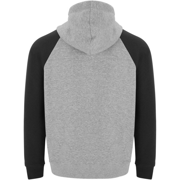 Badet zweifarbiger Kapuzenpullover Unisex - heather grau / schwarz / 2XL