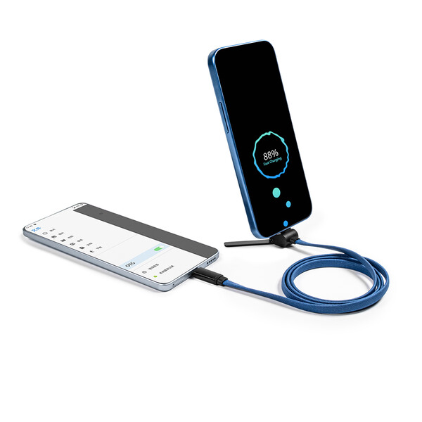 Fast charging data cable and phone holder UC076 - WHITE