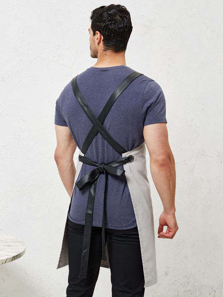 Cross Back Interchangeable Apron Straps - Black