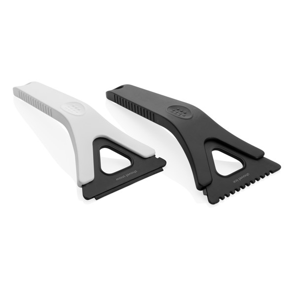 Polard RCS certified recycled plastic 3-in-1 ice scraper - Black