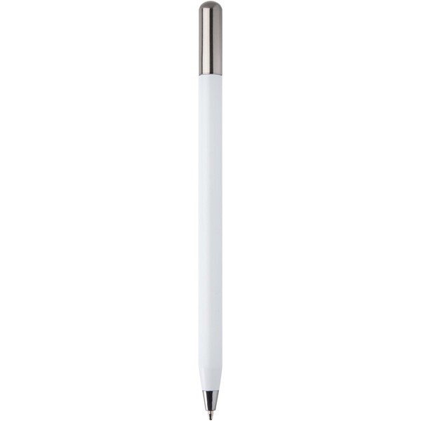 SMART recycled aluminium twist ballpoint pen (black ink) - White