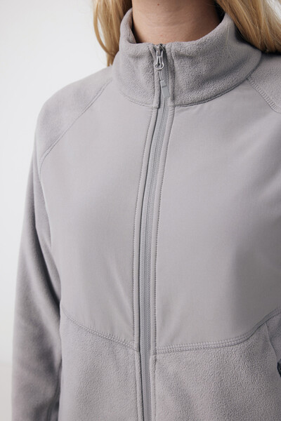 Mikrofleecová bunda IQONIQ Talung 240 g/m² - Storm Grey / 2XL