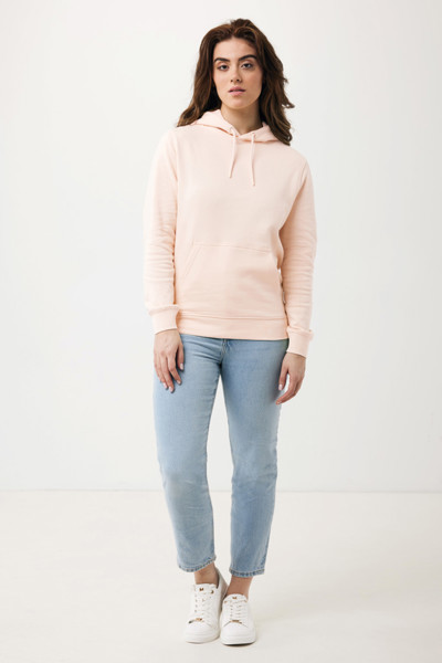 Lehká mikina s kapucí Iqoniq Rila z recykl. bavlny - Cloud Pink / XXL