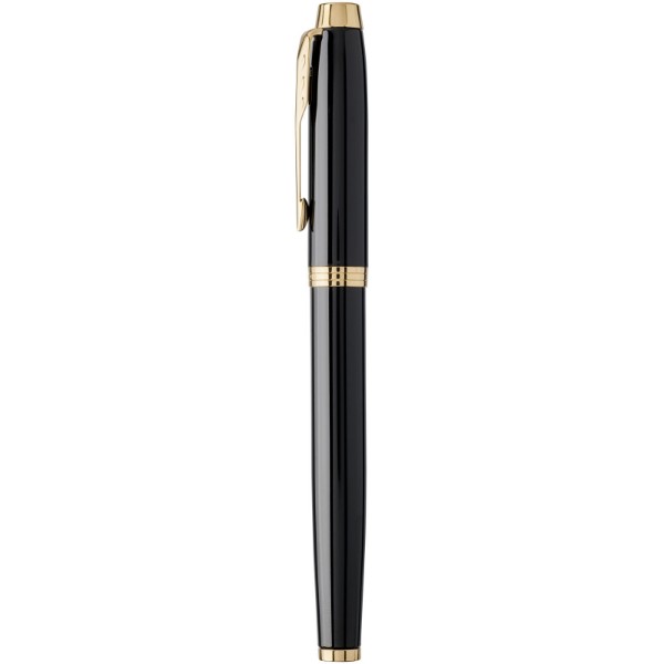 Parker IM fountain pen (blue ink) - Solid Black / Gold