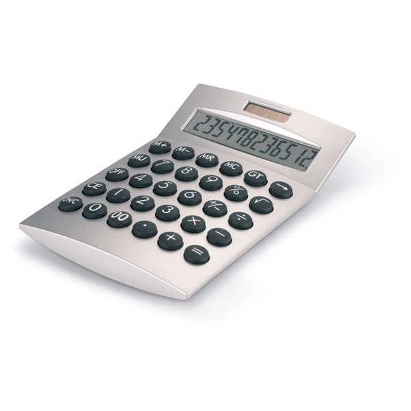 Basics calculator, 12 digits, solar powered
