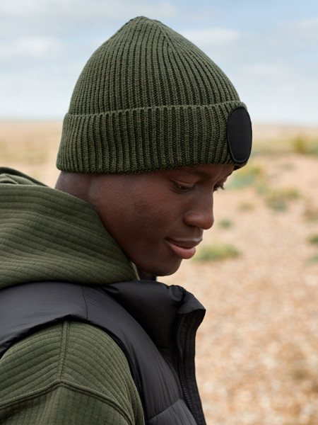 Circular Fashion Patch Beanie - Graphite Grey / Black