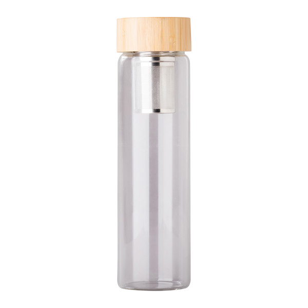 600 ml Gourmet glass bottle with tea infuser