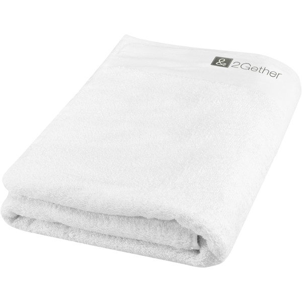 Serviette en coton 550 g/m² 70x140 cm Ellie - Blanc