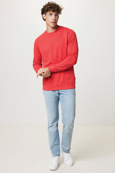 Sweater à col rond en coton recyclé Iqoniq Zion - Luscious Red / L
