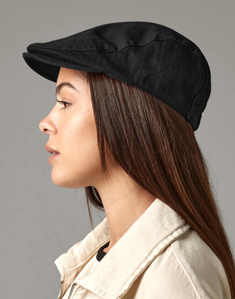 Vintage Flat Cap - Black / L/XL