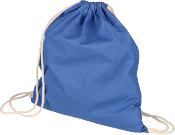 Mochila com cordão em algodão Oeko-Tex (140 g/m2) Bridget - White