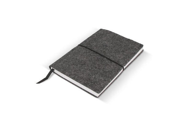 Carnet A5 en feutrine - Gris foncé