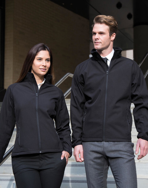 Ladies' Printable Softshell Jacket - White / Black / S (10)