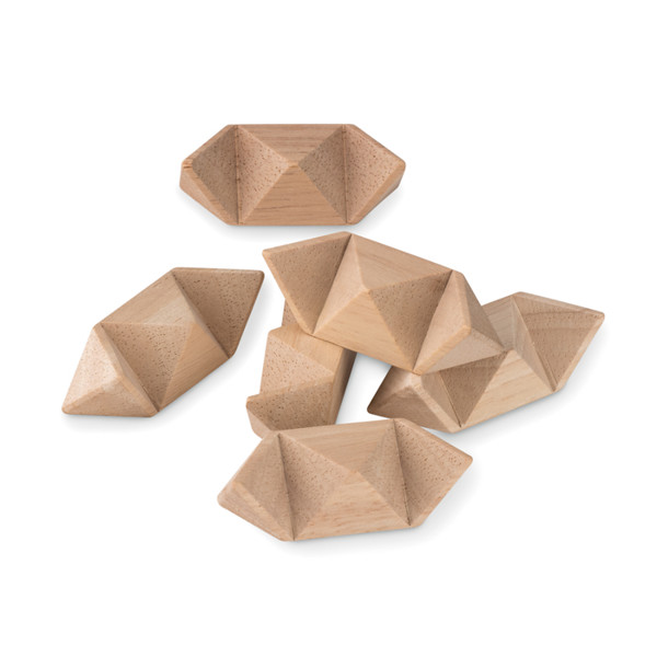 FSC®-sertifikaadiga puidust tähepuzzle puuvillases kotis – STARNATS