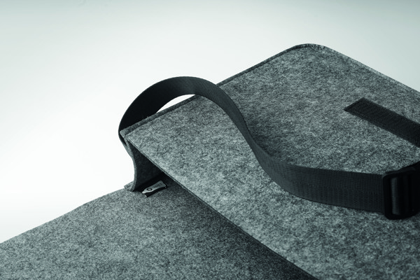 Sac messager en feutre RPET Baglo - Gris