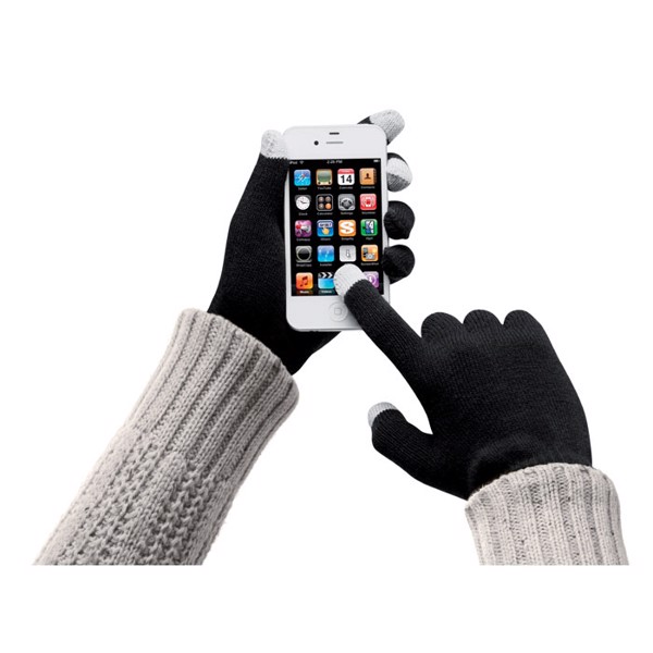 Tactile gloves for smartphones Tacto - Black