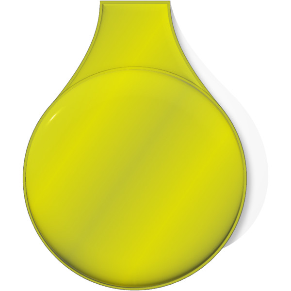 Íman refletor redondo pequeno em TPU RFX™ - Amarelo neón