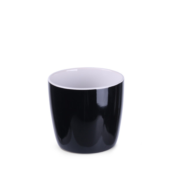 Handy porcelain mug, 85 mm diameter - Black