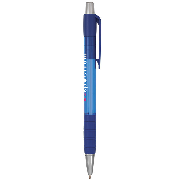 Striped Grip Pen - Bleu