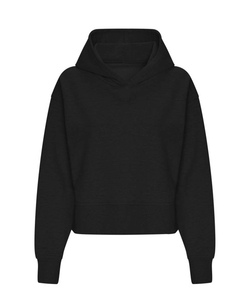 Women's Relaxed Hoodie - Deep Black / S