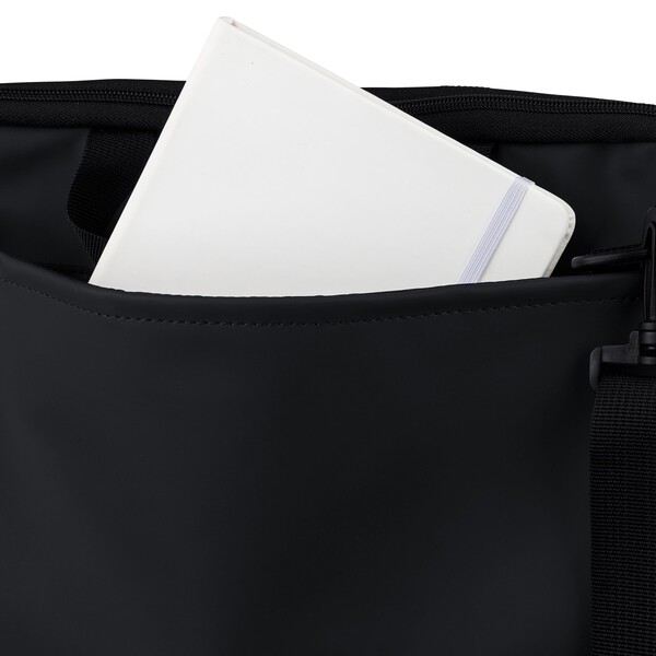 Taška na notebook z recyklovanej PU kože Rafi - Čierna