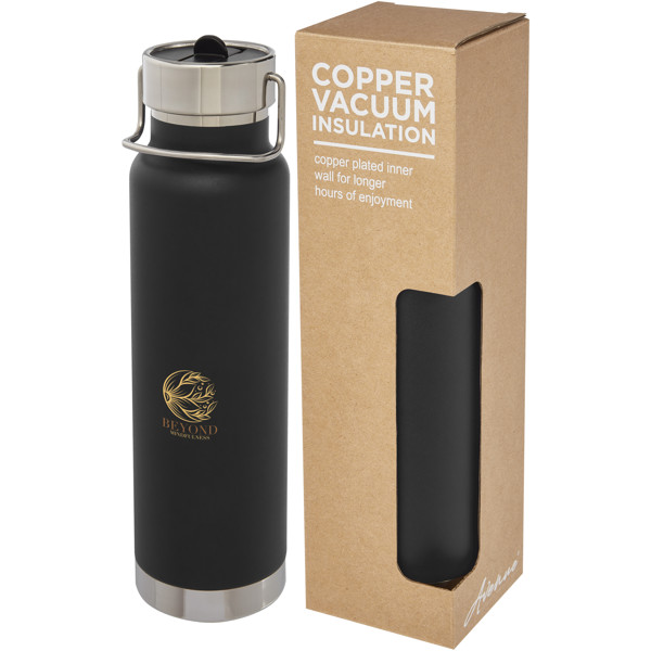 Thor 750 ml copper vacuum insulated sport bottle - Black