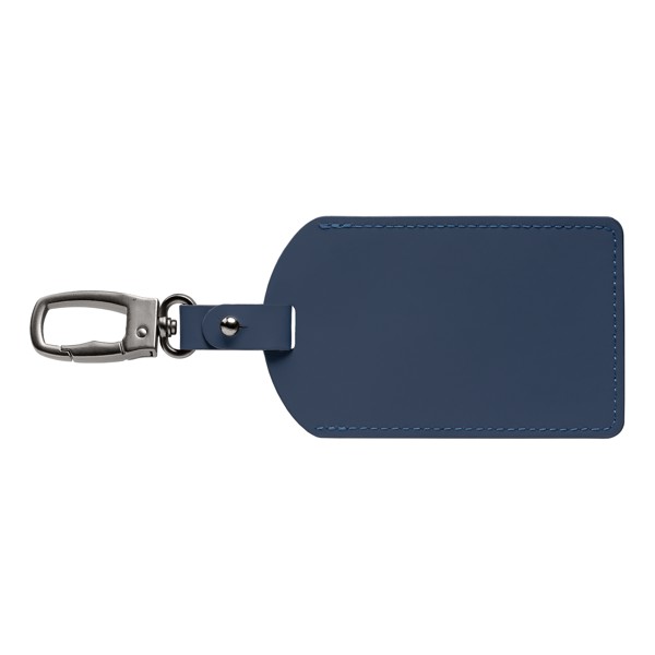 Étiquette de bagage Malmö en métal recyclé avec mousqueton – 6,5 × 17,5 cm