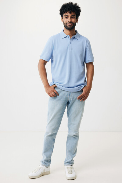 Polo tričko IQONIQ Yosemite z recykl. bavlny - Sky Blue / XXS