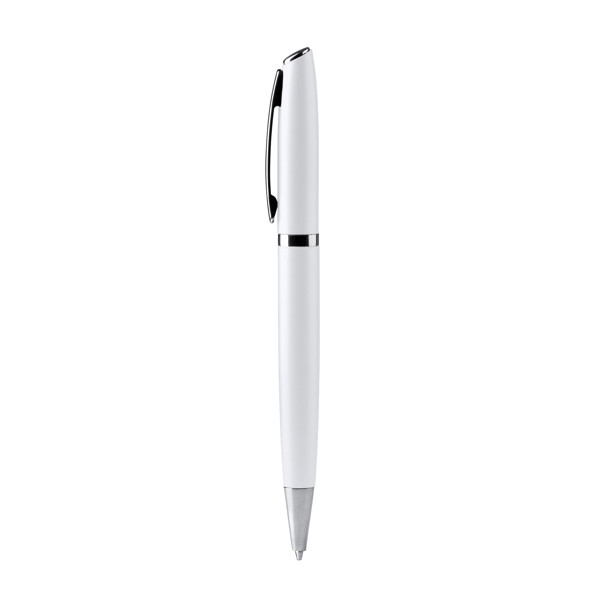 Ball Pen Alvik - White / BLUE INK