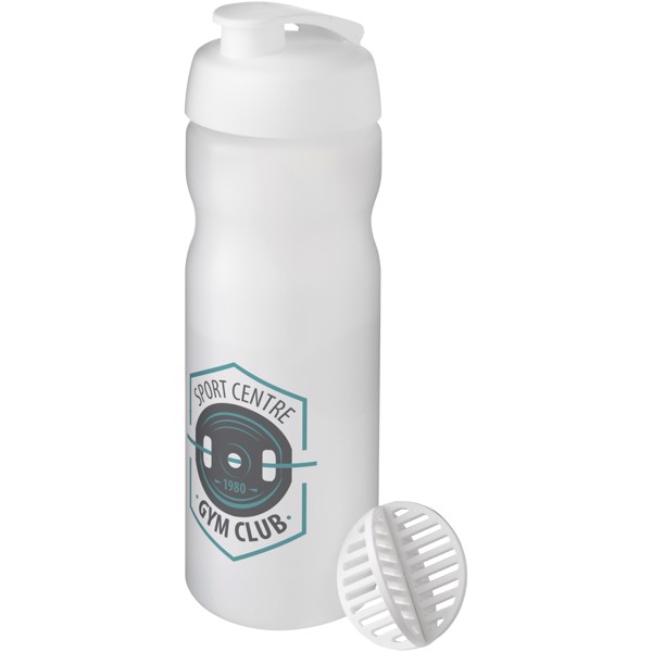 Baseline Plus 650 ml shaker bottle - White / Frosted clear