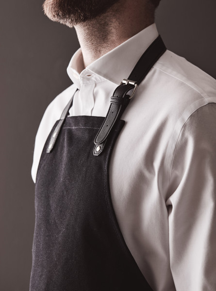 Vinga Casbas apron cotton canvas, 900x700 mm - Black