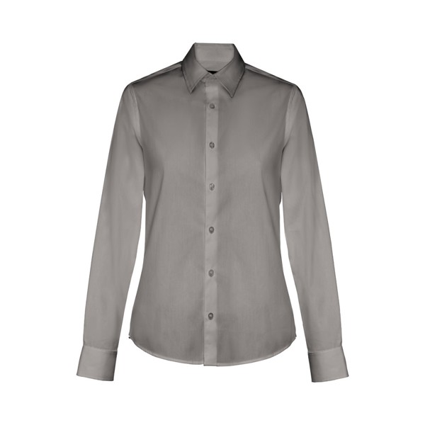 THC PARIS WOMEN. Chemise en popeline à manches longues pour femmes - Gris / L