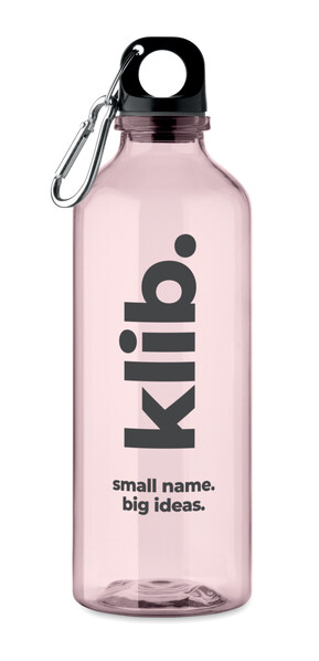 Bottiglia RPET 500ml Moss Re500 - Rosa Trasparente