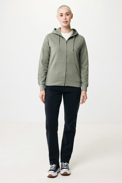 IQONIQ Abisko recycled cotton zip through hoodie - Heather Green / XXXL