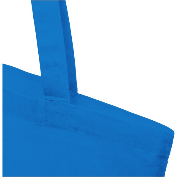 Sac shopping coton Madras 140 gr/m² 7L - Bleu process
