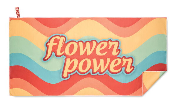Full colour beach towel with elastic band - 70x140cm