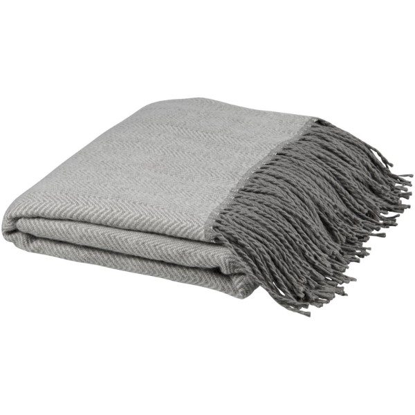 Haven herringbone throw blanket - Grey