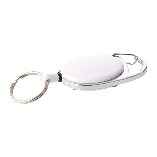 Ski-pass with carabiner - White