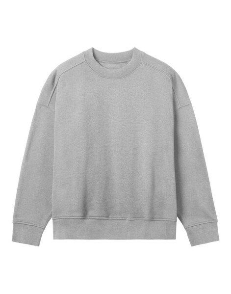 Womens Oversized Sweatshirt - Grey Melange / S