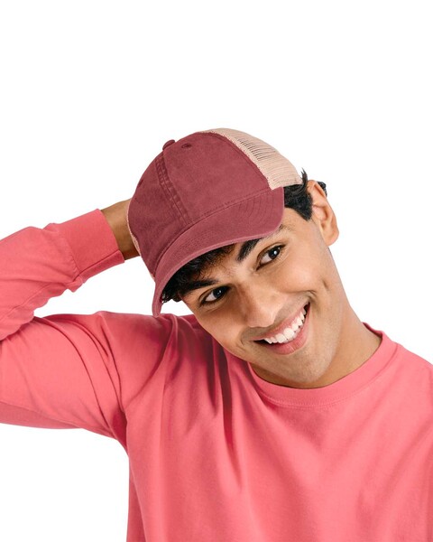 Sunwashed Trucker Cap - Black / Tan