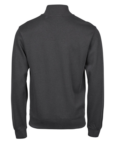 Ribbed Interlock Half Zip - Dark Grey / M