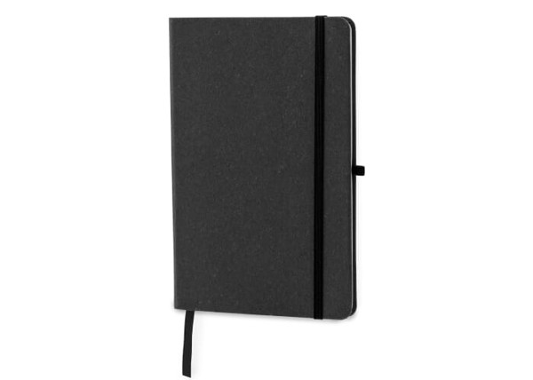 Recycled leather A5 hardcover - Dark Grey