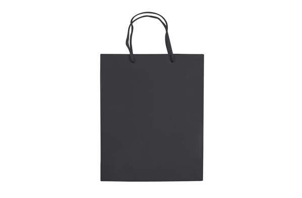 Papirnata vrečka sijajno laminirana, 240x100x300 mm - Črna